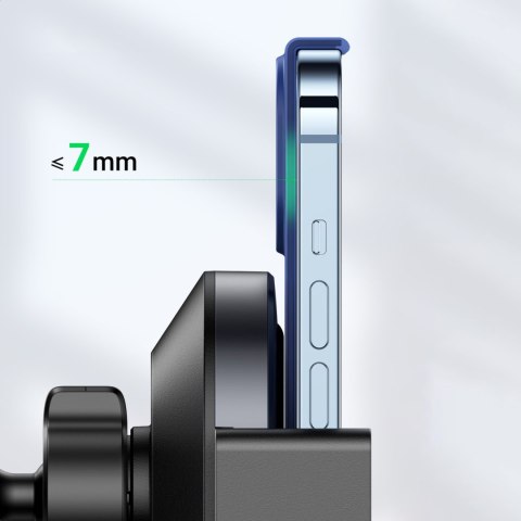 Samochodowa ładowarka bezprzewodowa Qi 15W + uchwyt telefonu na kratkę czarny Samochodowa ładowarka bezprzewodowa Qi 15W + uchwyt telefonu na kratkę czarny