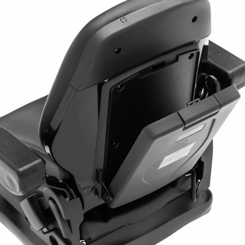 Siedzenie fotel regulowany z podłokietnikami i pasem do ciągnika siedzisko 42x47cm Siedzenie fotel regulowany z podłokietnikami i pasem do ciągnika siedzisko 42x47cm