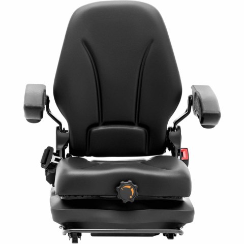 Siedzenie fotel regulowany z podłokietnikami i pasem do ciągnika siedzisko 42x47cm Siedzenie fotel regulowany z podłokietnikami i pasem do ciągnika siedzisko 42x47cm