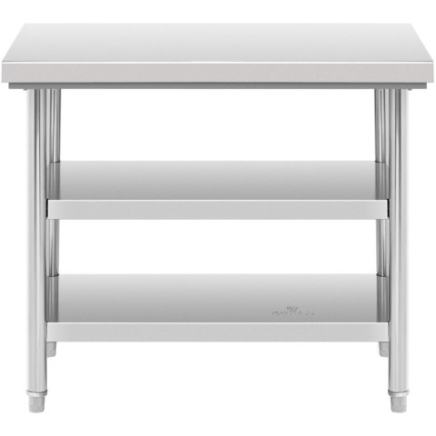 Stół blat roboczy stalowy nierdzewny z 2 półkami 100x70cm