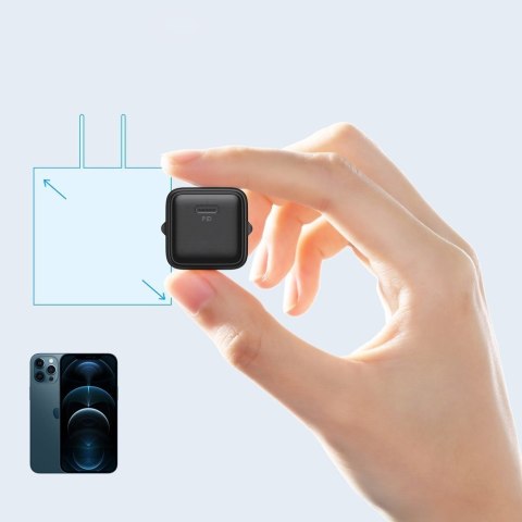 Szybka ładowarka sieciowa USB-C 20W Power Delivery Quick Charge 3.0 AFC czarna Szybka ładowarka sieciowa USB-C 20W Power Delivery Quick Charge 3.0 AFC czarna