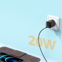 Szybka ładowarka sieciowa USB-C 20W Power Delivery Quick Charge 3.0 AFC czarna Szybka ładowarka sieciowa USB-C 20W Power Delivery Quick Charge 3.0 AFC czarna