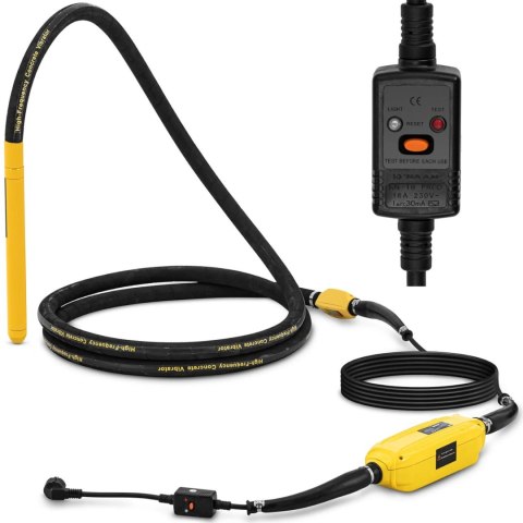 Wibrator zagęszczarka do betonu dł. 5m buława 40cm x 34mm 2000W Wibrator zagęszczarka do betonu dł. 5m buława 40cm x 34mm 2000W