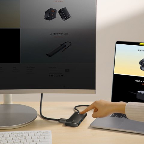 Wielofunkcyjny HUB Lite Series USB-C 2x USB PD HDMI SD/TF czarny Wielofunkcyjny HUB Lite Series USB-C 2x USB PD HDMI SD/TF czarny