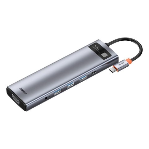 Wielofunkcyjny HUB replikator portów USB-C Metal Gleam 11w1 szary Wielofunkcyjny HUB replikator portów USB-C Metal Gleam 11w1 szary