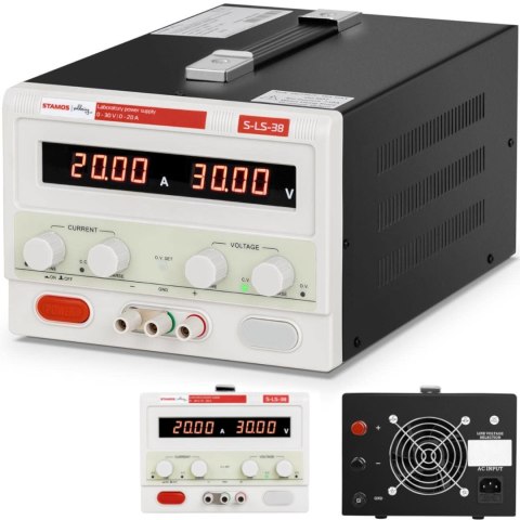 Zasilacz laboratoryjny serwisowy 0-30 V 0-20 A DC 600 W Zasilacz laboratoryjny serwisowy 0-30 V 0-20 A DC 600 W