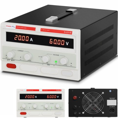 Zasilacz laboratoryjny serwisowy 0-60 V 0-20 A DC 1200 W Zasilacz laboratoryjny serwisowy 0-60 V 0-20 A DC 1200 W