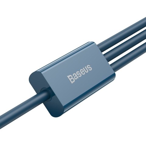 3w1 kabel przewód uniwersalny USB - Lightning / USB-C / micro USB 3.5A 1.5m niebieski 3w1 kabel przewód uniwersalny USB - Lightning / USB-C / micro USB 3.5A 1.5m niebieski