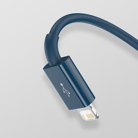 3w1 kabel przewód uniwersalny USB - Lightning / USB-C / micro USB 3.5A 1.5m niebieski 3w1 kabel przewód uniwersalny USB - Lightning / USB-C / micro USB 3.5A 1.5m niebieski