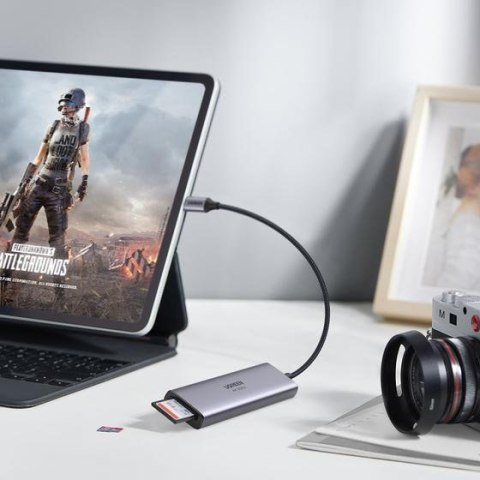 6w1 wielofunkcyjny HUB USB-C - 3x USB HDMI 4K czytnik kart SD i TF szary 6w1 wielofunkcyjny HUB USB-C - 3x USB HDMI 4K czytnik kart SD i TF szary