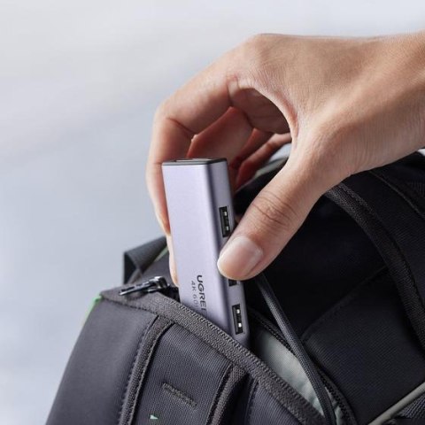 6w1 wielofunkcyjny HUB USB-C - 3x USB HDMI 4K czytnik kart SD i TF szary 6w1 wielofunkcyjny HUB USB-C - 3x USB HDMI 4K czytnik kart SD i TF szary