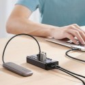 7w1 Wielofunkcyjny HUB rozdzielacz USB-C - 7x USB 3.0 PD DC 12V szary 7w1 Wielofunkcyjny HUB rozdzielacz USB-C - 7x USB 3.0 PD DC 12V szary