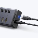 7w1 Wielofunkcyjny HUB rozdzielacz USB-C - 7x USB 3.0 PD DC 12V szary 7w1 Wielofunkcyjny HUB rozdzielacz USB-C - 7x USB 3.0 PD DC 12V szary