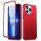 Etui pokrowiec do iPhone 13 Pro Max obudowa na tył i przód + szkło hartowane czerwony