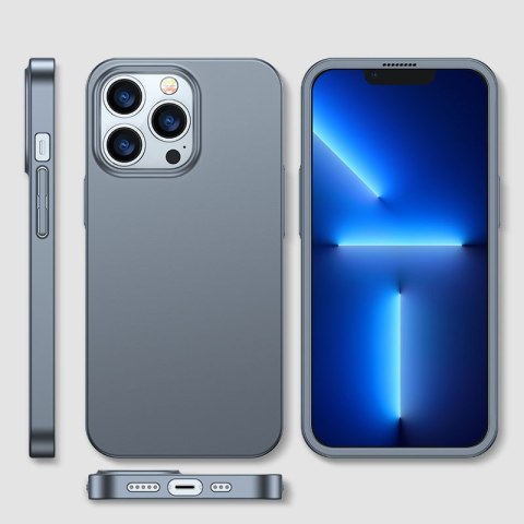 Etui pokrowiec do iPhone 13 Pro Max obudowa na tył i przód + szkło hartowane szary Etui pokrowiec do iPhone 13 Pro Max obudowa na tył i przód + szkło hartowane szary