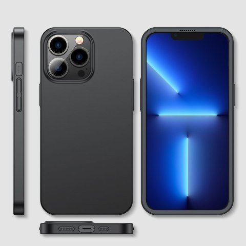 Etui pokrowiec do iPhone 13 Pro obudowa na tył i przód + szkło hartowane czarny Etui pokrowiec do iPhone 13 Pro obudowa na tył i przód + szkło hartowane czarny