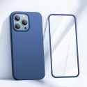 Etui pokrowiec do iPhone 13 Pro obudowa na tył i przód + szkło hartowane niebieski Etui pokrowiec do iPhone 13 Pro obudowa na tył i przód + szkło hartowane niebieski