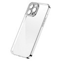Etui pokrowiec do iPhone 13 Pro obudowa z metaliczną ramką srebrny Etui pokrowiec do iPhone 13 Pro obudowa z metaliczną ramką srebrny