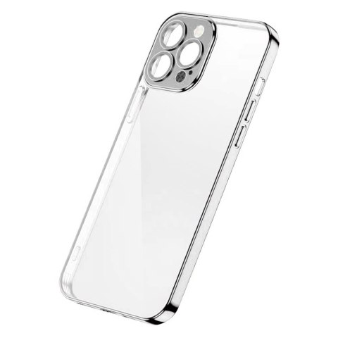 Etui pokrowiec do iPhone 13 Pro obudowa z metaliczną ramką srebrny Etui pokrowiec do iPhone 13 Pro obudowa z metaliczną ramką srebrny