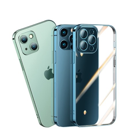 Etui pokrowiec do iPhone 13 Pro obudowa z metaliczną ramką srebrny Etui pokrowiec do iPhone 13 Pro obudowa z metaliczną ramką srebrny