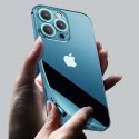 Etui pokrowiec do iPhone 13 Pro obudowa z metaliczną ramką srebrny Etui pokrowiec do iPhone 13 Pro obudowa z metaliczną ramką srebrny