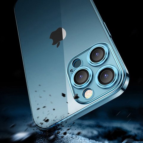 Etui pokrowiec do iPhone 13 Pro obudowa z metaliczną ramką srebrny Etui pokrowiec do iPhone 13 Pro obudowa z metaliczną ramką srebrny