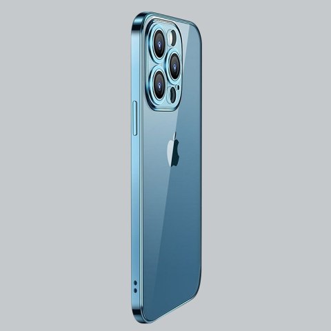 Etui pokrowiec do iPhone 13 Pro obudowa z metaliczną ramką srebrny Etui pokrowiec do iPhone 13 Pro obudowa z metaliczną ramką srebrny