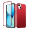 Etui pokrowiec do iPhone 13 obudowa na tył i przód + szkło hartowane czerwony