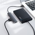 HUB Rozdzielacz USB-C - 4x USB 3.2 z portem zasilania USB-C szary HUB Rozdzielacz USB-C - 4x USB 3.2 z portem zasilania USB-C szary