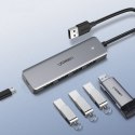 HUB Rozdzielacz portów USB - 4x USB 3.2 z portem zasilania micro USB szary HUB Rozdzielacz portów USB - 4x USB 3.2 z portem zasilania micro USB szary