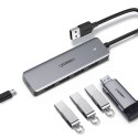 HUB Rozdzielacz portów USB - 4x USB 3.2 z portem zasilania micro USB szary HUB Rozdzielacz portów USB - 4x USB 3.2 z portem zasilania micro USB szary