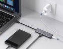 HUB Rozdzielacz portów USB - 4x USB 3.2 z portem zasilania micro USB szary HUB Rozdzielacz portów USB - 4x USB 3.2 z portem zasilania micro USB szary