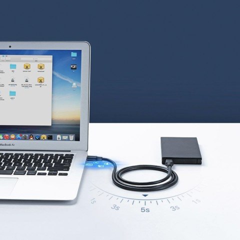 Kabel przewód USB 3.0 2m szary