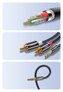 Kabel przewód audio 3.5mm mini jack - 2RCA 2m czarny Kabel przewód audio 3.5mm mini jack - 2RCA 2m czarny