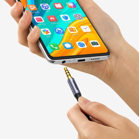 Kabel przewód audio AUX mini jack 3.5mm męski 2m czarny Kabel przewód audio AUX mini jack 3.5mm męski 2m czarny