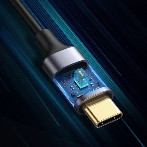 Kabel przewód audio dźwiękowy USB-C męski - 2RCA męski 1.5m szary Kabel przewód audio dźwiękowy USB-C męski - 2RCA męski 1.5m szary