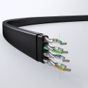 Płaski kabel sieciowy patchcord LAN RJ45 Ethernet Cat. 6 10m czarny
