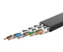 Płaski patchcord kabel przewód sieciowy LAN STP RJ45 Cat 7 10Gbps 3m czarny