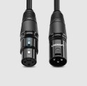 Przedłużacz do kabla przewodu audio do mikrofonu XLR 3m czarny Przedłużacz do kabla przewodu audio do mikrofonu XLR 3m czarny