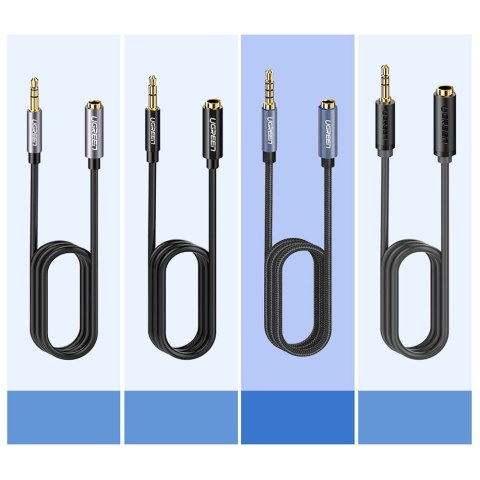 Przedłużacz kabel adapter audio AUX mini jack 3.5mm 1.5m niebieski Przedłużacz kabel adapter audio AUX mini jack 3.5mm 1.5m niebieski