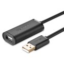 Przedłużacz kabel aktywny USB 2.0 480Mbps 10m czarny Przedłużacz kabel aktywny USB 2.0 480Mbps 10m czarny