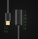 Przedłużacz kabel aktywny USB 2.0 480Mbps 10m czarny Przedłużacz kabel aktywny USB 2.0 480Mbps 10m czarny