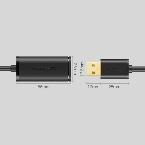 Przedłużacz kabel aktywny USB 2.0 480Mbps 10m czarny Przedłużacz kabel aktywny USB 2.0 480Mbps 10m czarny