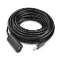 Przedłużacz kabel aktywny USB 2.0 480Mbps 5m czarny Przedłużacz kabel aktywny USB 2.0 480Mbps 5m czarny