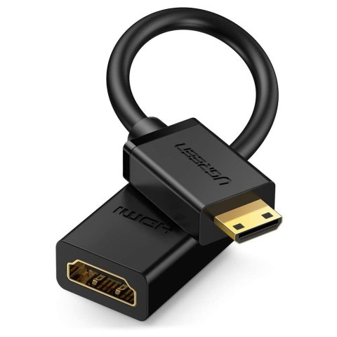 Przejściówka adapter kabel HDMI żeński - mini HDMI męski 4K 60Hz HEC ARC 22cm czarny Przejściówka adapter kabel HDMI żeński - mini HDMI męski 4K 60Hz HEC ARC 22cm czarny