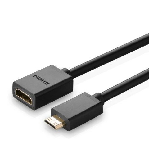 Przejściówka adapter kabel HDMI żeński - mini HDMI męski 4K 60Hz HEC ARC 22cm czarny Przejściówka adapter kabel HDMI żeński - mini HDMI męski 4K 60Hz HEC ARC 22cm czarny