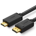 Przejściówka kabel z DisplayPort na HDMI 4K 30Hz 32 AWG 1.5m czarny Przejściówka kabel z DisplayPort na HDMI 4K 30Hz 32 AWG 1.5m czarny