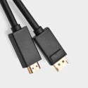 Przejściówka kabel z DisplayPort na HDMI 4K 30Hz 32 AWG 1.5m czarny Przejściówka kabel z DisplayPort na HDMI 4K 30Hz 32 AWG 1.5m czarny