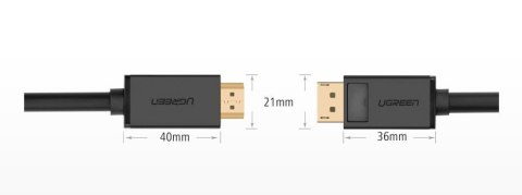Przejściówka kabel z DisplayPort na HDMI 4K 30Hz 32 AWG 1.5m czarny Przejściówka kabel z DisplayPort na HDMI 4K 30Hz 32 AWG 1.5m czarny