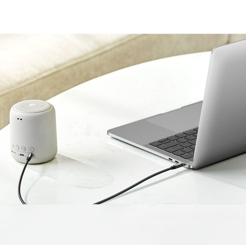 Przewód kabel kątowy AUX 2x mini jack 3.5mm 1.5m niebieski Przewód kabel kątowy AUX 2x mini jack 3.5mm 1.5m niebieski